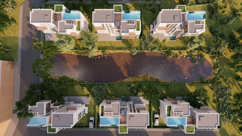 Mochemad: villas with private pools, from above