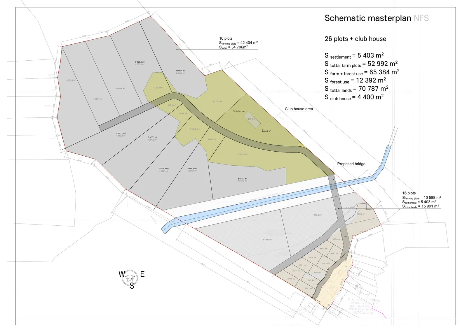 Siolim: alternative schematic masterplan with 28 plots and a club house (indicative)